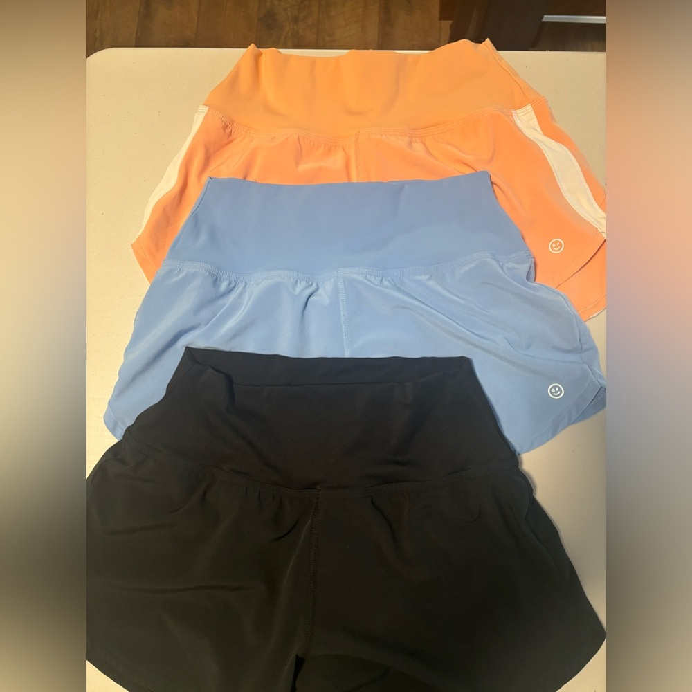 Women's Gilly Hicks Athletic Shorts - Black, Blue, Orange